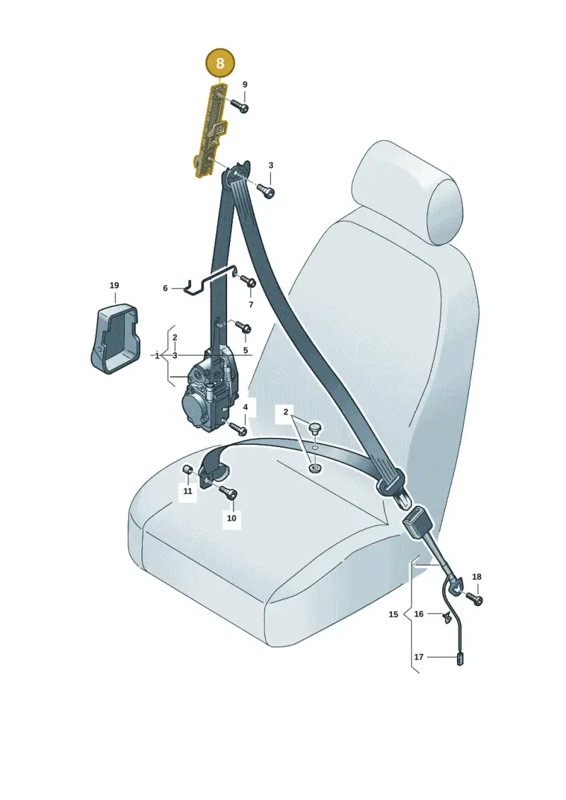 565857819 — Audi RS e-tron GT (2020-2020) diagram 4j1857600, position 8