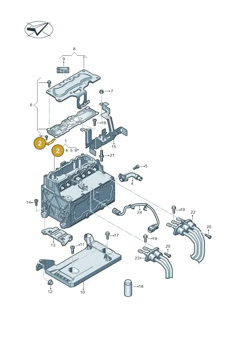 5C0915463 — Audi A3 Sportback (2019-2021) diagram 890907080, position 2