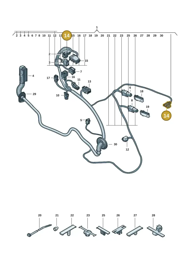 5C0971974 — Audi Q6 e-tron (2023-) diagram f5s972330, position 14