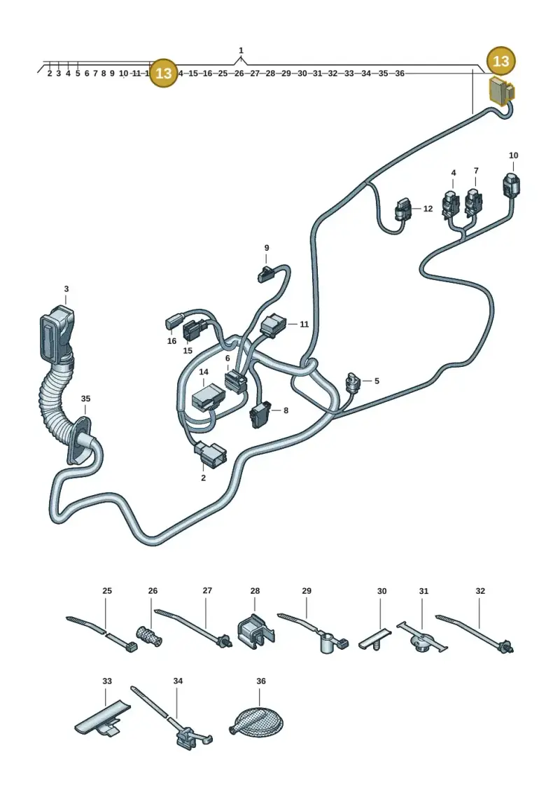 5C0971974 — Audi A5 Limo 2.0 (2024-) diagram 8wk972330, position 13