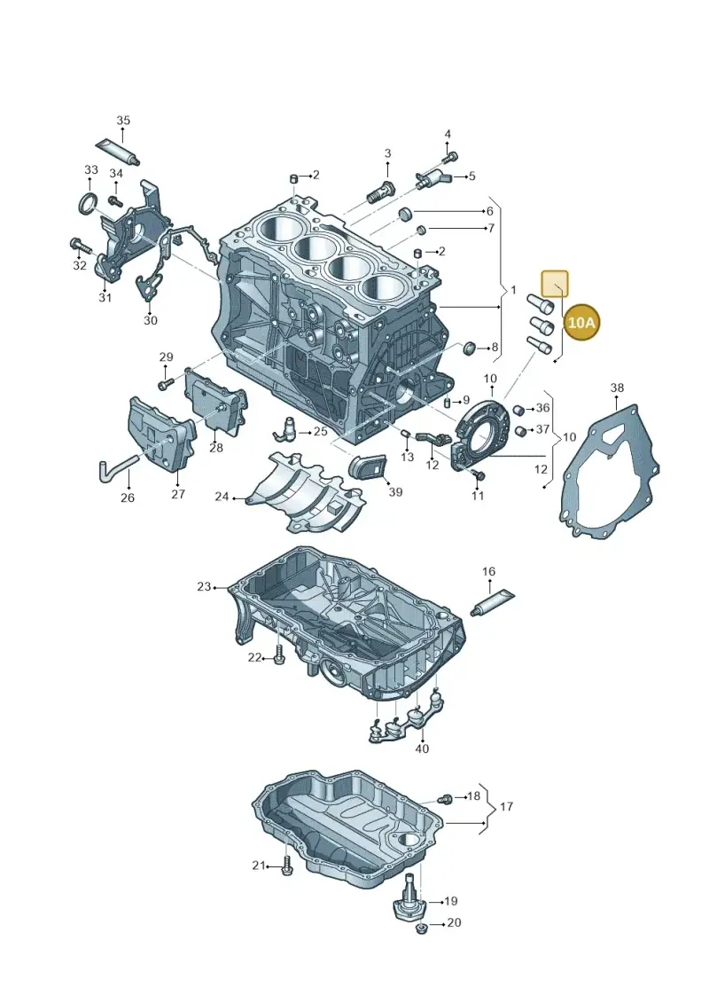 5C0998152 — Audi A3 Sportback (2016-2020) diagram 827103050, position 10A
