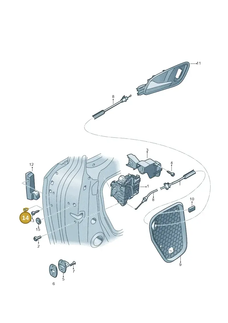 5C6827713 — Audi RS3 Limousine (2017-2020) diagram 853837300, position 14