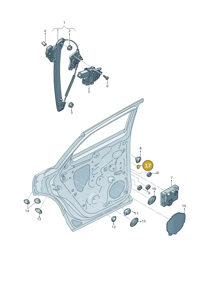 5C6827713 — Audi RSQ3 Sportback (2019-2024) diagram 597839060, position 17