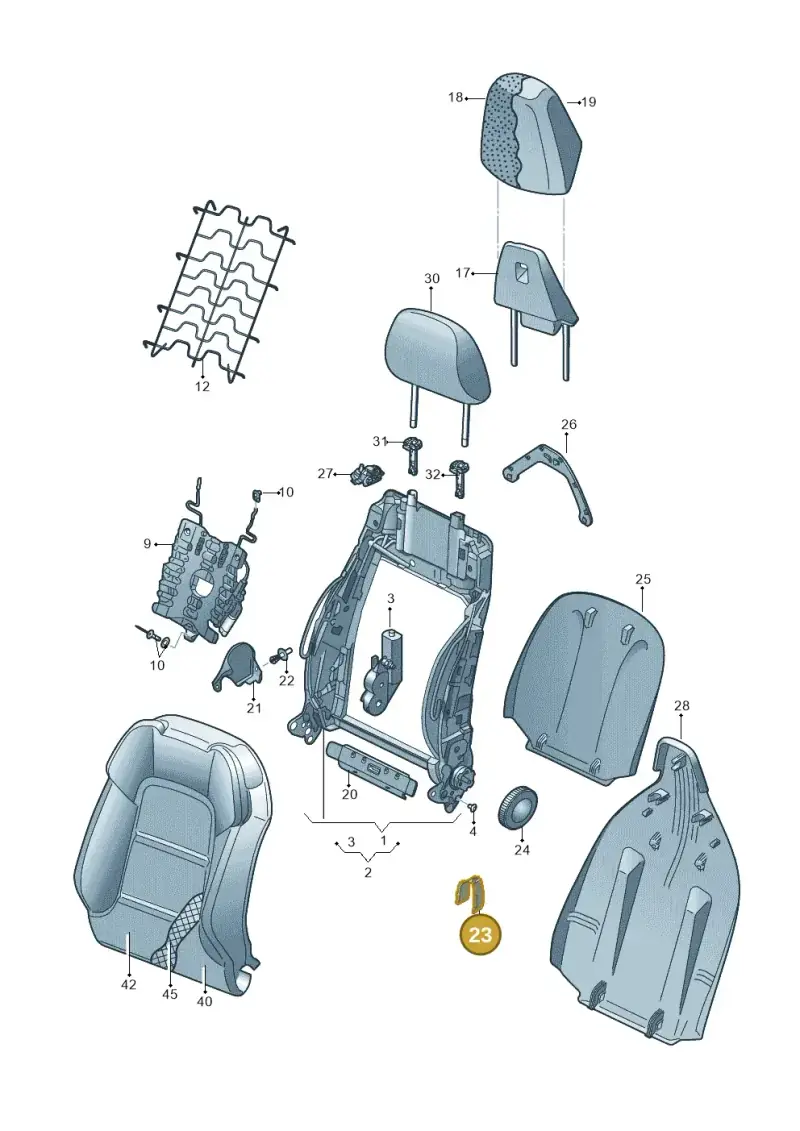 5C6972881 — Audi RS3 Limousine (2017-2020) diagram 858881500, position 23