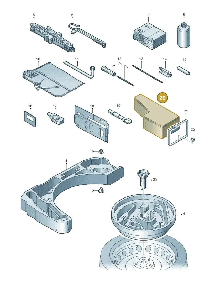 5G0601705 — Audi Q2 2.0 TDI (2016-2018) diagram 803011100, position 20