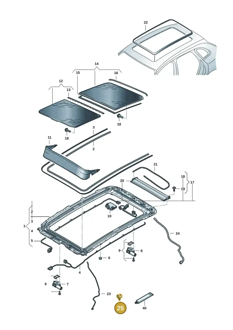5G0877244 — Audi Q6 e-tron (2023-) diagram f5s877000, position 25