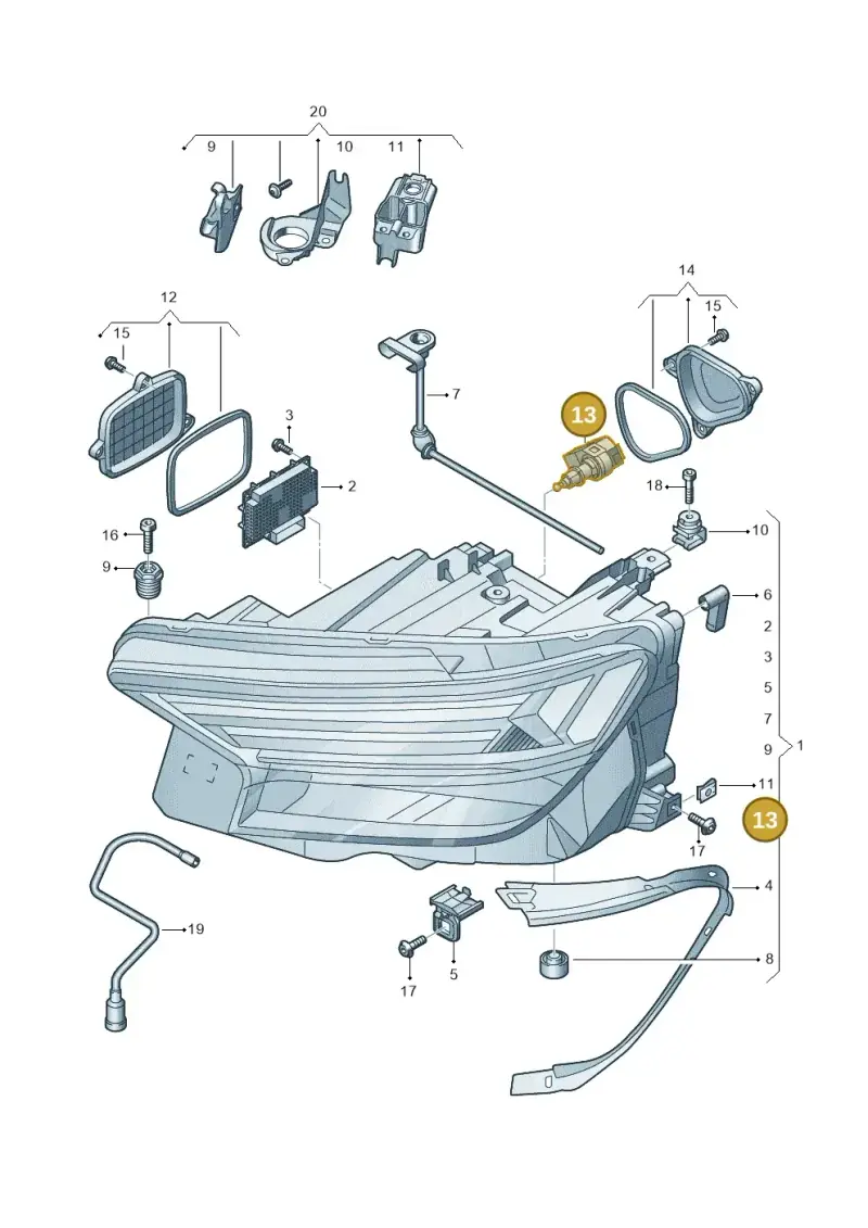 5G0941295 — Audi Q4 Sportback (2021-2022) diagram 89a941000, position 13