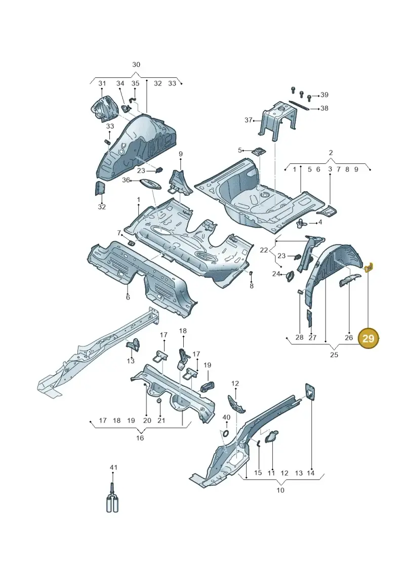 5G6813151 — Audi A1 sportback 1.0 (2018-) diagram 592803500, position 29