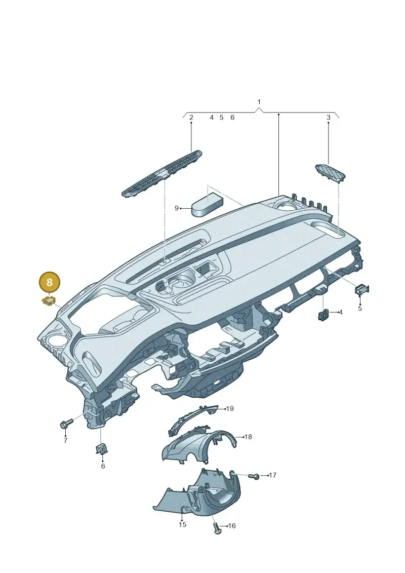 5H0857949 — Audi RS Q8 Quattro (2019-) diagram 429857010, position 8