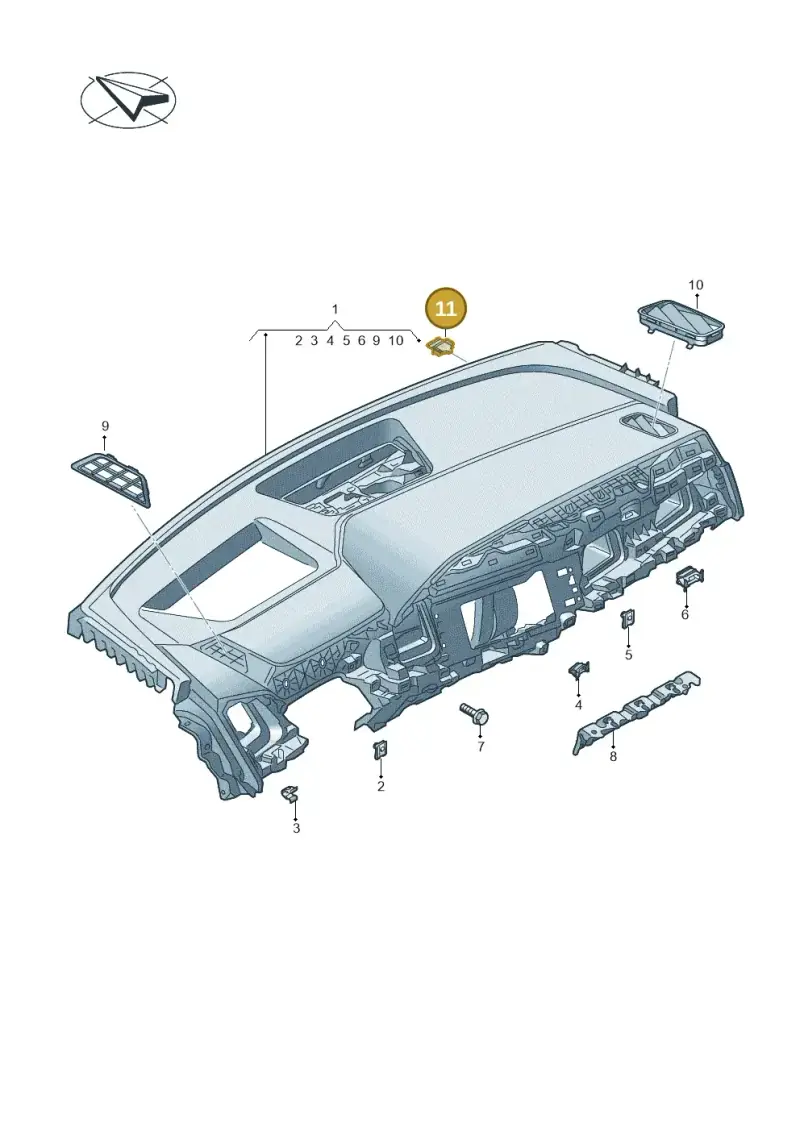 5H0857949 — Audi Q4 Sportback (2021-2022) diagram 89a857100, position 11