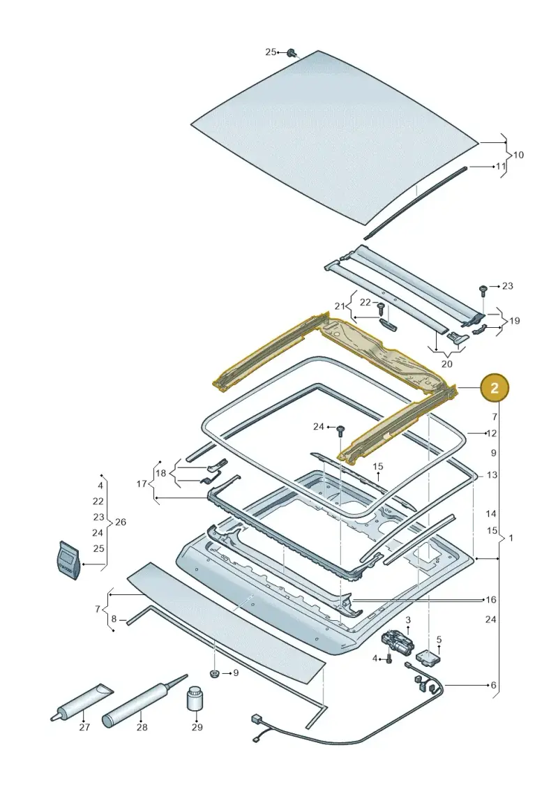 5H0877045 — Audi A3 Sportback (2019-2021) diagram 596877000, position 2