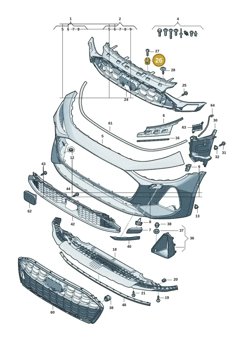 5J0941141B — Audi A5 Limo 2.0 (2024-) diagram 8wk807100, position 26