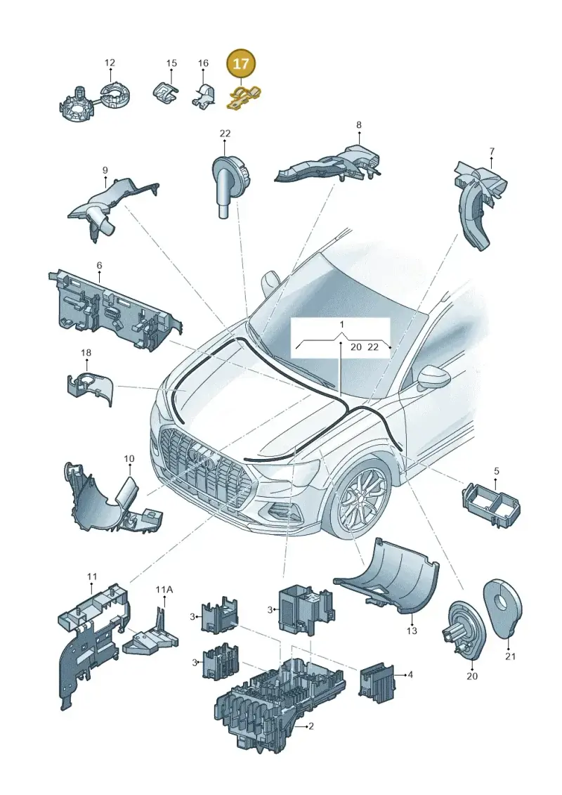 5K0971842 — Audi RSQ3 Sportback (2019-2024) diagram 597971860, position 17