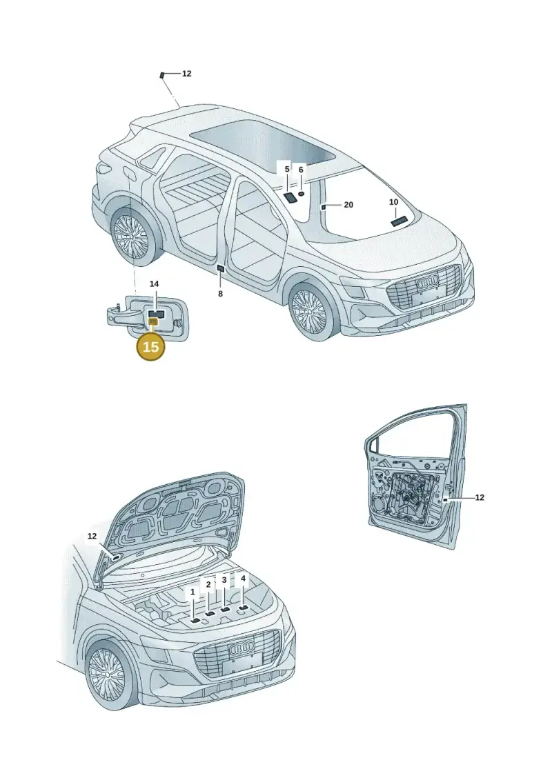 5KE010006A — Audi Q5 e-tron (2021-) diagram 89d010000, position 15