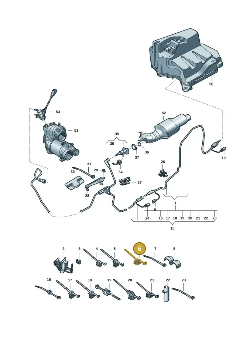 5M0971838 — Audi A5 Limo 2.0 (2024-) diagram 8wh201500, position 6