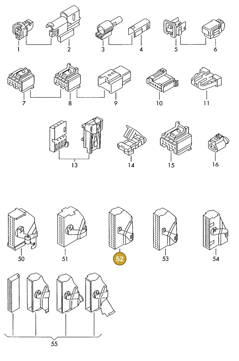 5M0973374 — Audi 1J0 platform diagram 198973800, position 52