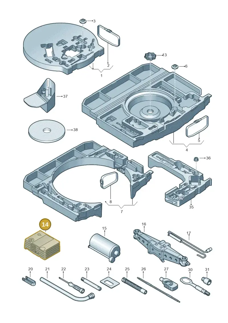 5N0012615C — Audi Q3 quattro (2018-2019) diagram 597011010, position 14