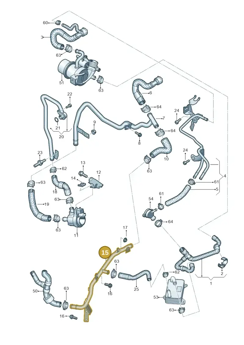 5N0121070AA — Audi Q3 quattro (2018-2019) diagram 890121670, position 15