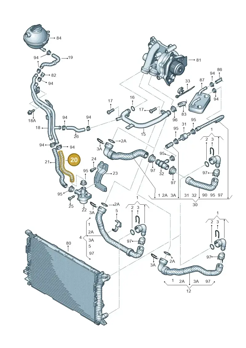 5N0121109C — Audi Q3 1.4 (2012-2016) diagram 728121300, position 20