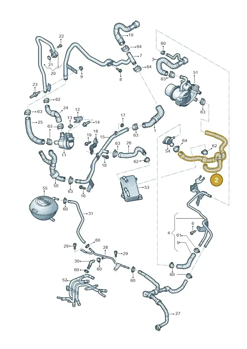 5N0122157BP — Audi Q3 2.0 TDI (2014-2019) diagram 855121170, position 2