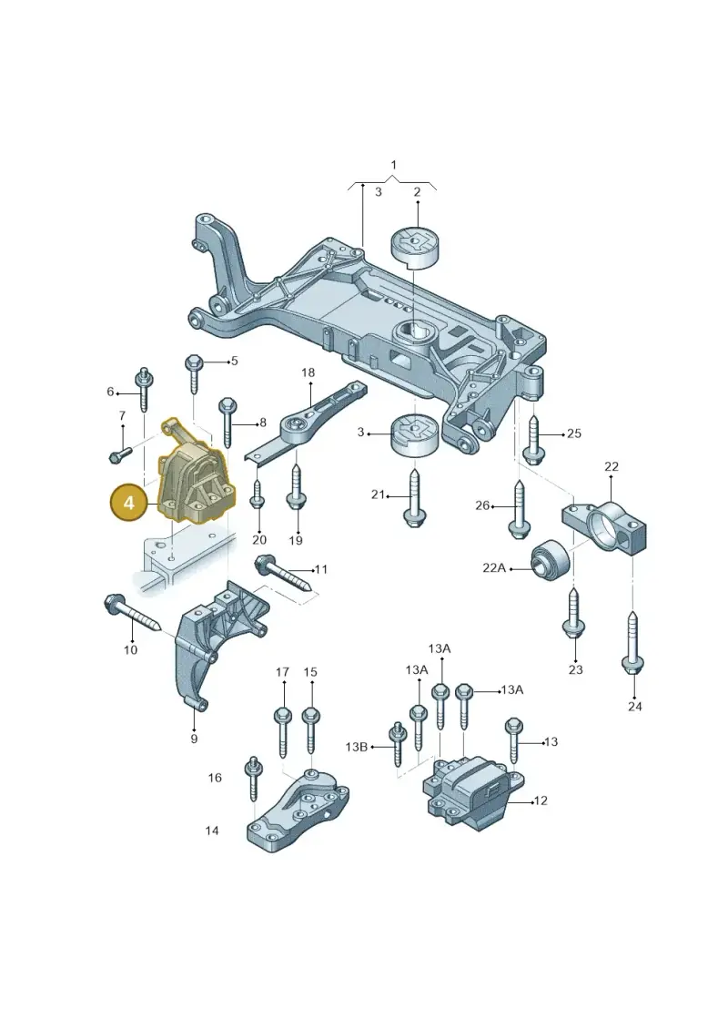 5N0199262P — Audi Q3 quattro 2.0 (2016-2019) diagram 895199020, position 4