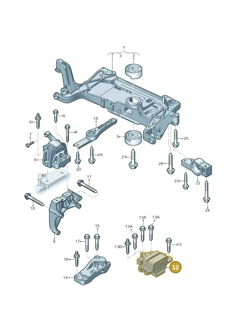 5N0199555K — Audi Q3 2.0 TDI (2014-2019) diagram 728199050, position 12