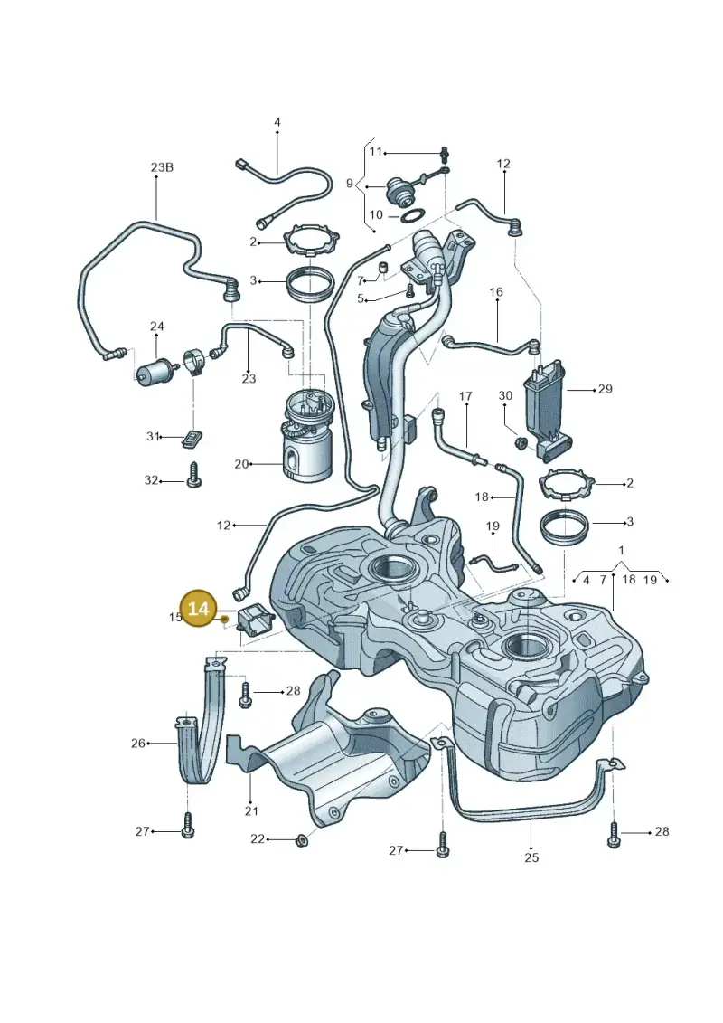 5N0201292B — Audi Q3 1.4 (2016-) diagram 568201200, position 14
