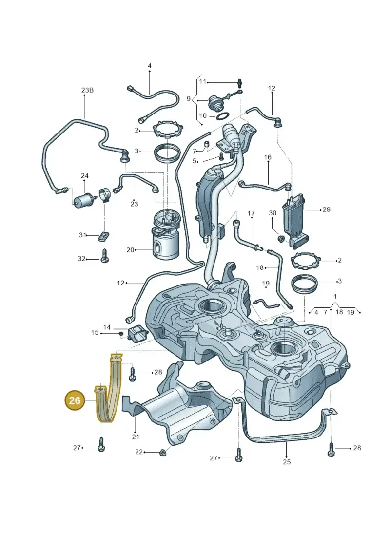 5N0201656A — Audi Q3 1.4 (2016-) diagram 568201200, position 26