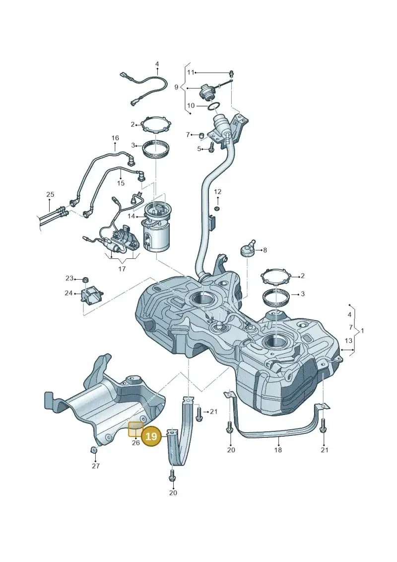 5N0201656A — Audi Q3 quattro (2011-2015) diagram 728201000, position 19