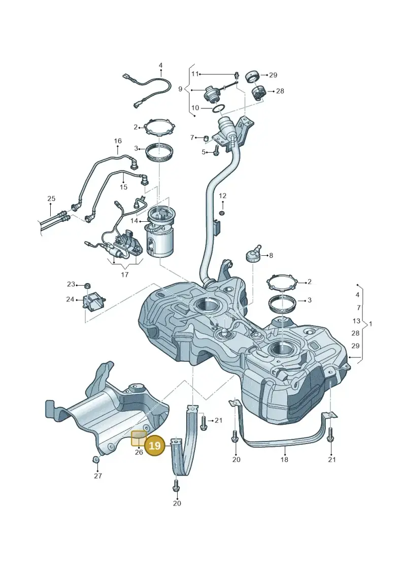 5N0201656A — Audi Q3 2.0 TDI (2014-2019) diagram 855201000, position 19