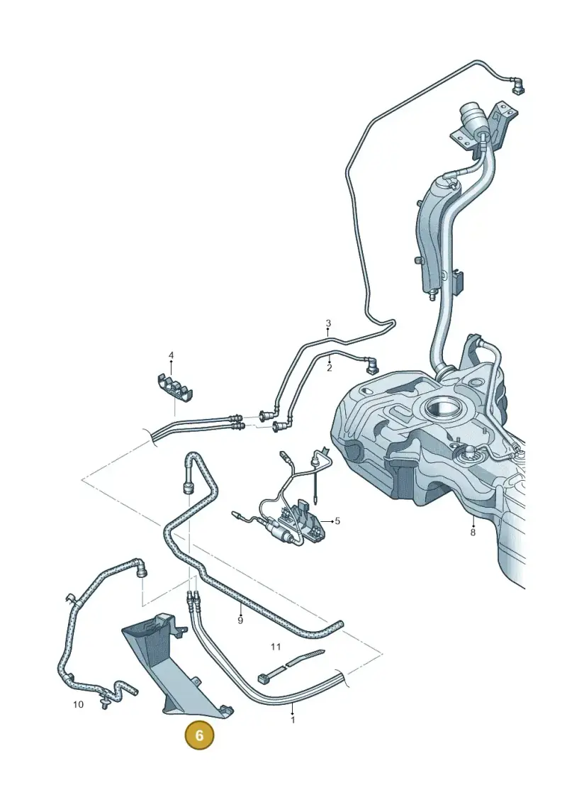 5N0201973B — Audi Q3 1.4 (2016-) diagram 728201400, position 6
