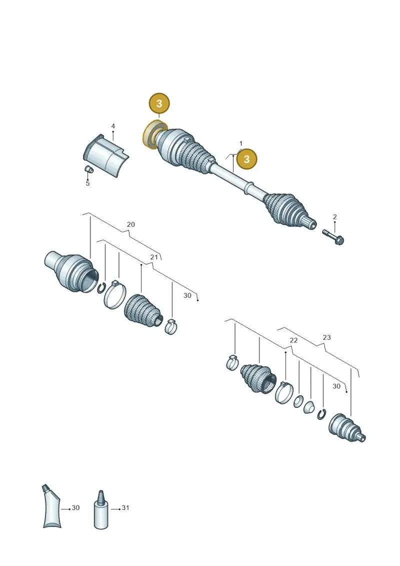 5N0407284B — Audi Q3 quattro (2011-2015) diagram 719407420, position 3