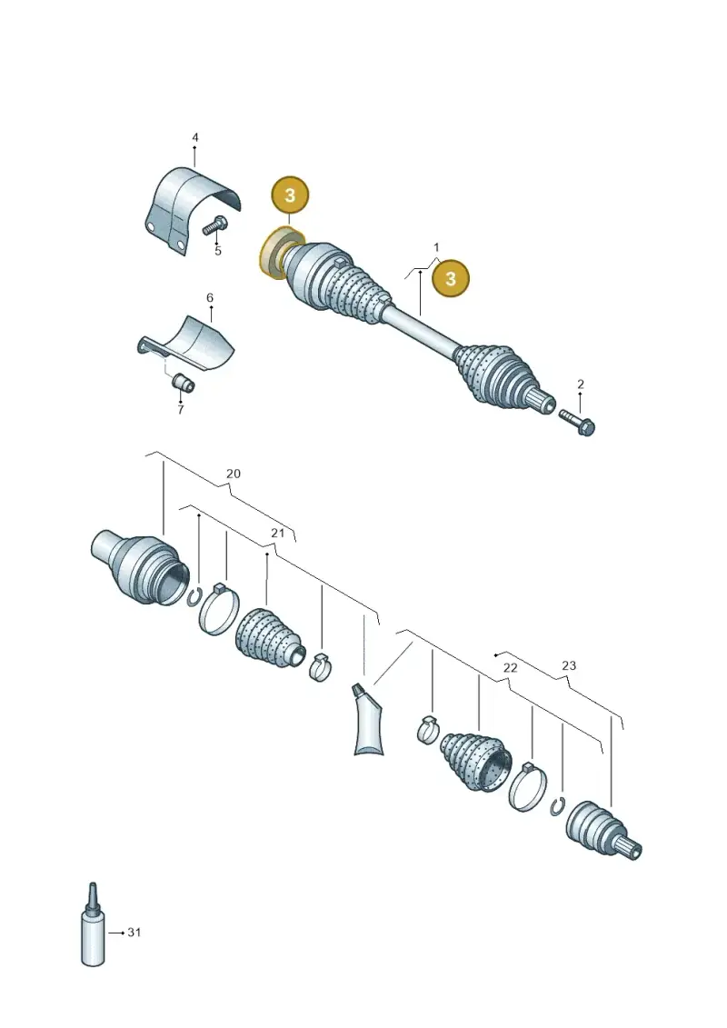 5N0407284B — Audi Q3 2.0 TDI (2014-2019) diagram 855407500, position 3