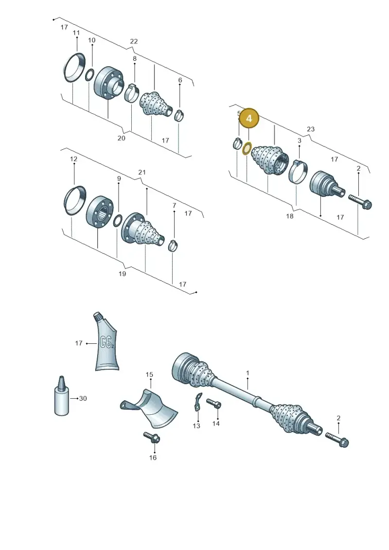 5N0407298 — Audi Q5 qu. 2.0 (2009-2018) diagram 249501100, position 4