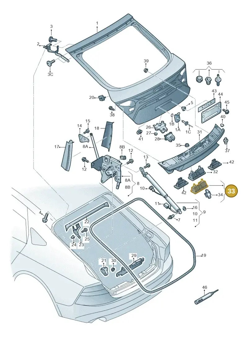 5N0827566AA — Audi RS7 Sportback (2013-2018) diagram 765827000, position 33