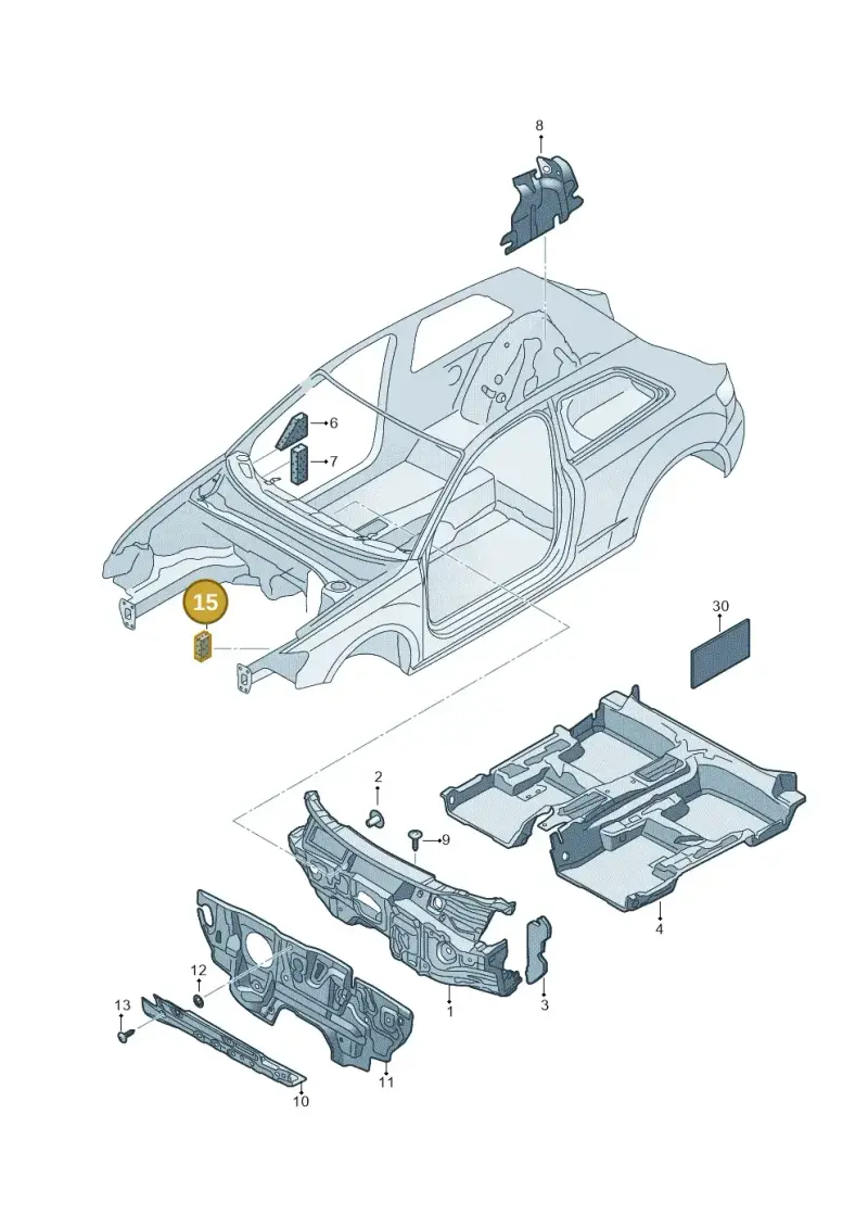 5N0864725A — Audi Q2 2.0 TDI (2016-2018) diagram 803863200, position 15