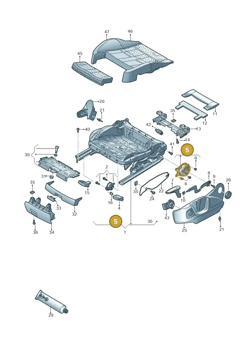 5N0881054 — Audi RSQ3 qu. 2.5 (2013-2018) diagram 764881000, position 5