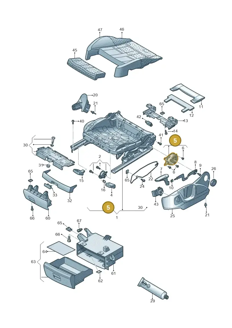 5N0881054 — Audi Q3 1.4 (2016-) diagram 728881000, position 5