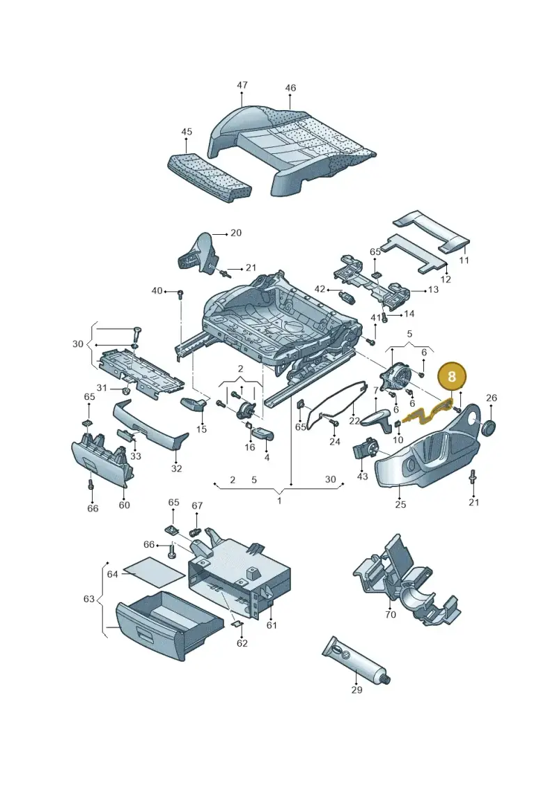 5N0881092 — Audi Q3 quattro 2.0 (2016-2019) diagram 895881000, position 8