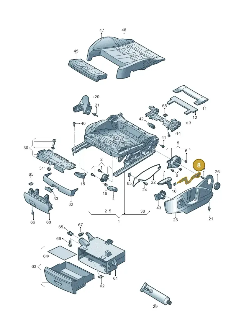 5N0881092 — Audi Q3 1.4 (2016-) diagram 728881000, position 8