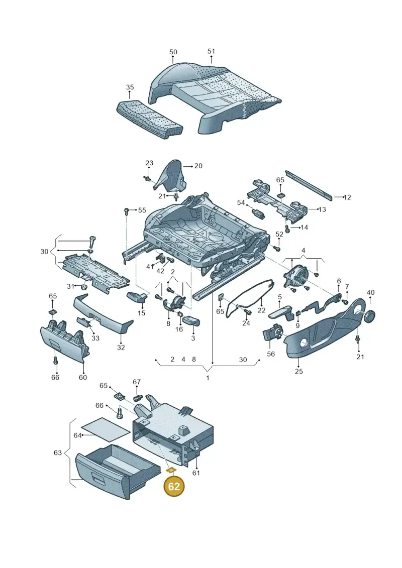 5N0881203 — Audi Q5 qu. 2.0 TDI (2012-2017) diagram 647881000, position 62