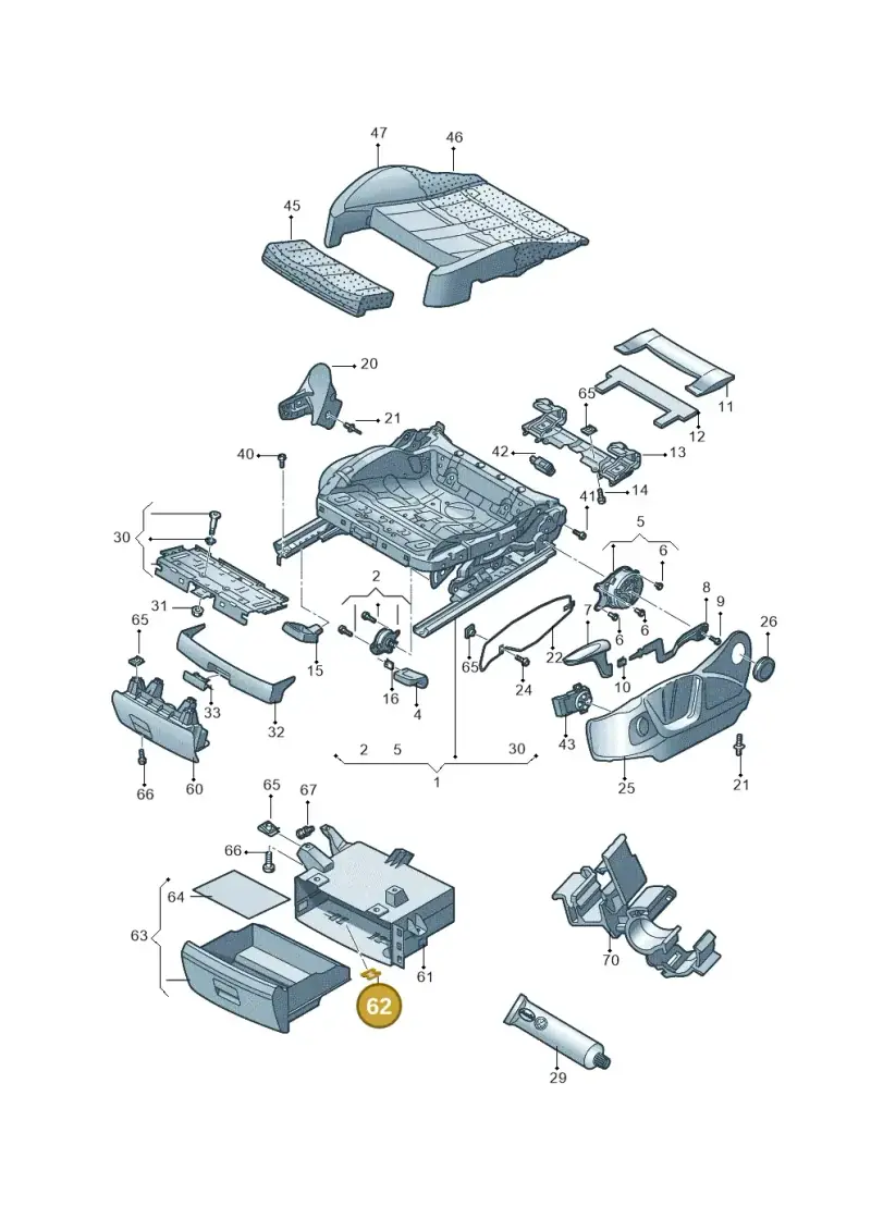 5N0881203 — Audi Q3 quattro 2.0 (2016-2019) diagram 895881000, position 62