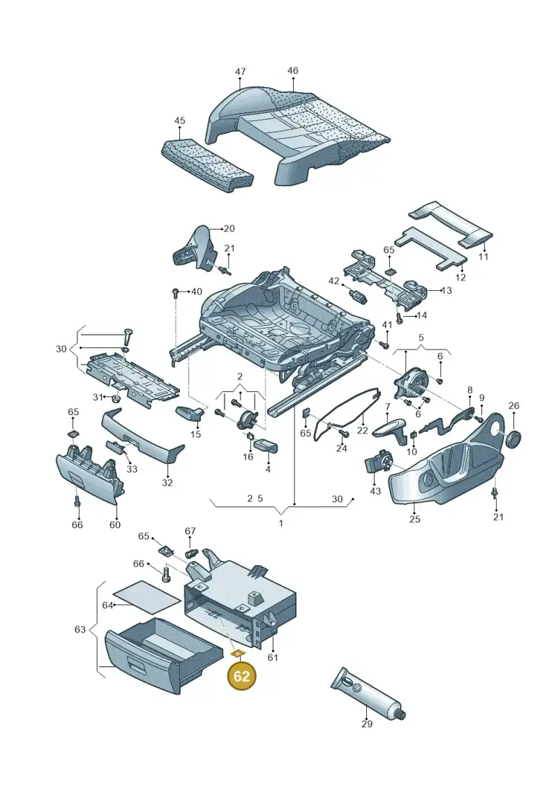 5N0881203 — Audi Q3 1.4 (2016-) diagram 728881000, position 62