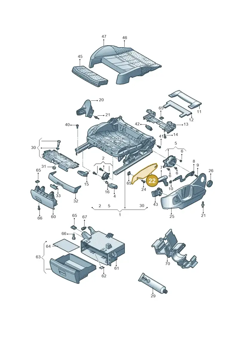 5N0881560 — Audi Q3 quattro 2.0 (2016-2019) diagram 895881000, position 22