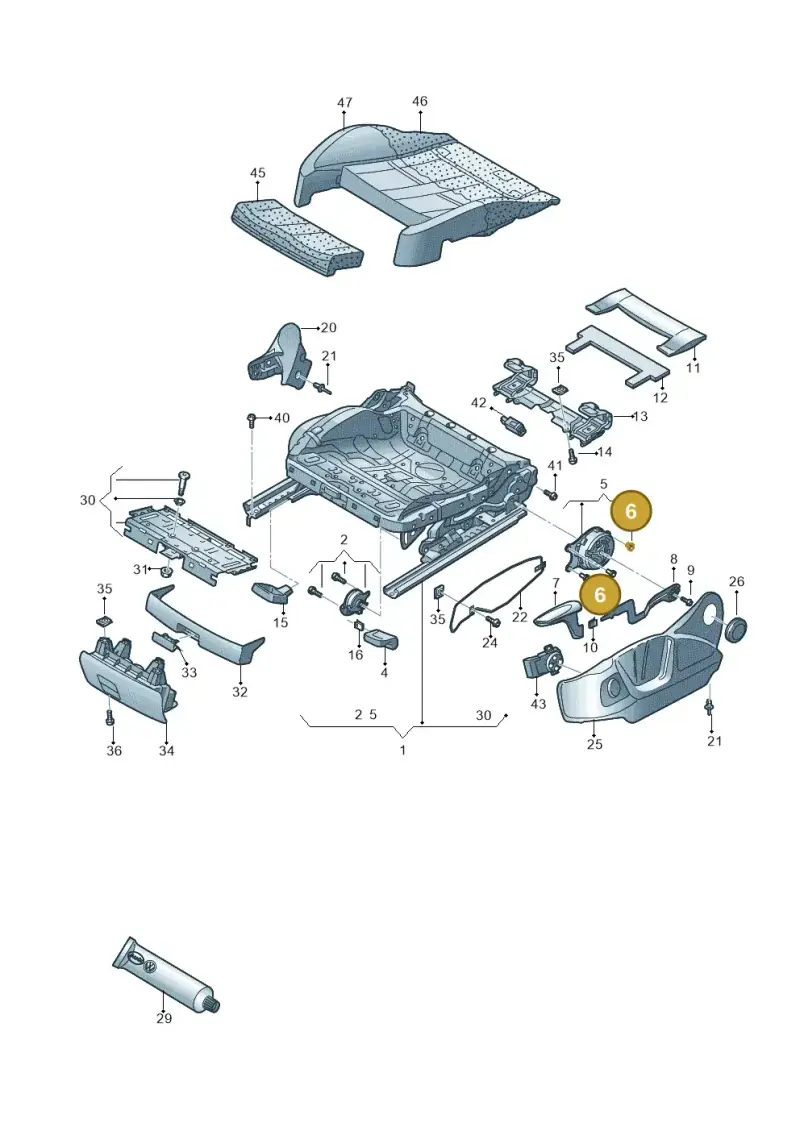 5N0898053 — Audi RSQ3 qu. 2.5 (2013-2018) diagram 764881000, position 6