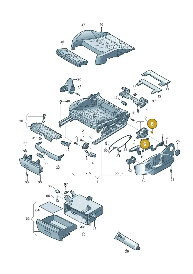 5N0898053 — Audi Q3 1.4 (2016-) diagram 728881000, position 6