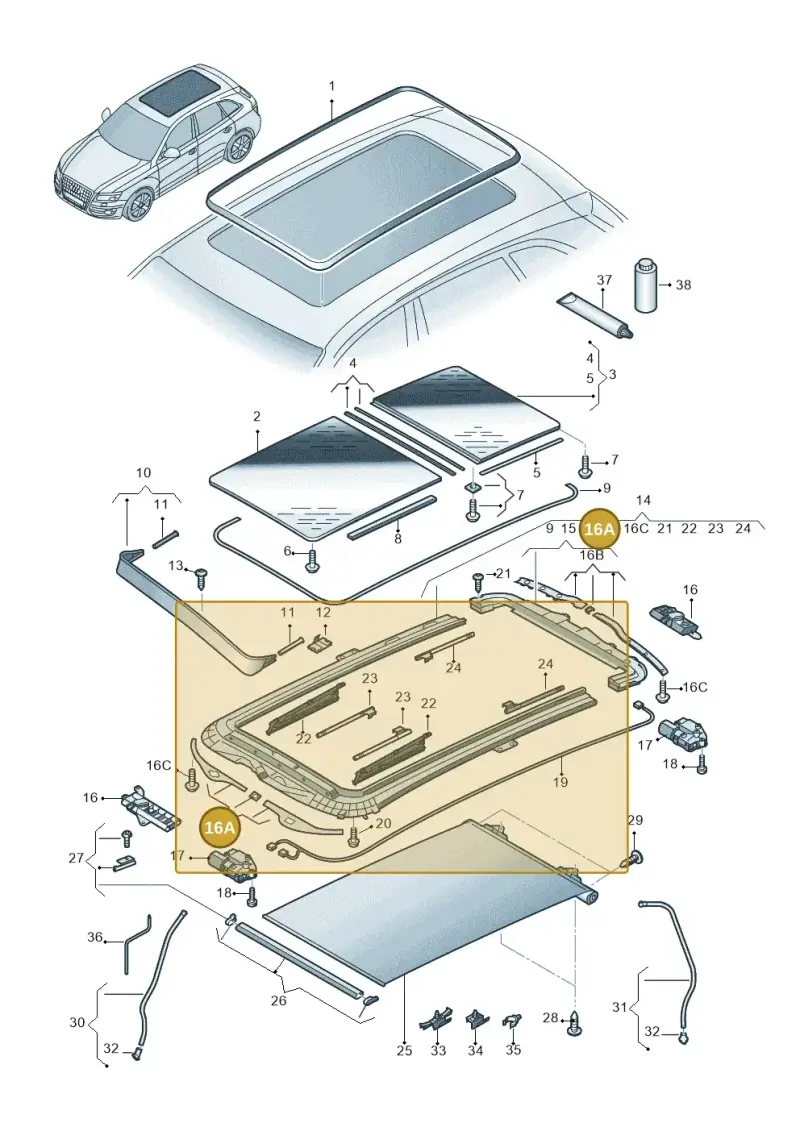 5N0898307 — Audi Q5 qu. 2.0 TDI (2012-2017) diagram 647877000, position 16A