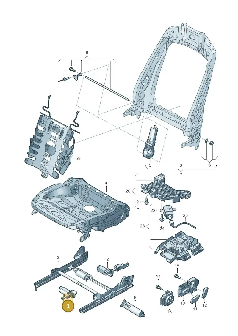 5N0959761C — Audi Q3 1.4 (2016-) diagram 855959200, position 1