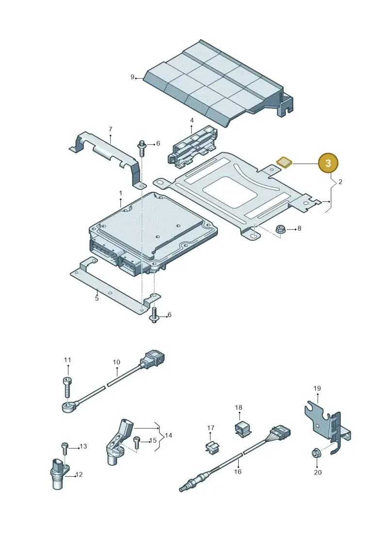 5N0971739 — Audi Q3 1.4 (2012-2016) diagram 728906000, position 3