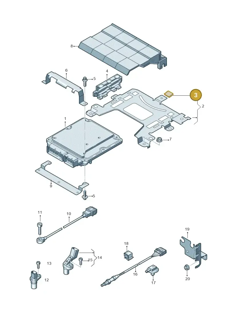 5N0971739 — Audi Q3 1.4 (2016-) diagram 855906000, position 3
